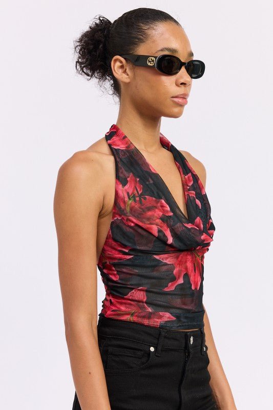 HALTER COWL NECK TOP - Robbi & Angel
