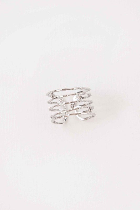 Twig Adjustable Ring | Silver - Robbi & Angel