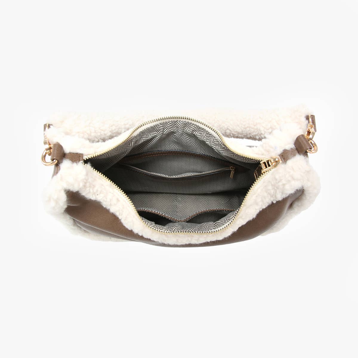 Reece Sherpa Trim Satchel/Shoulder Bag - Robbi & Angel