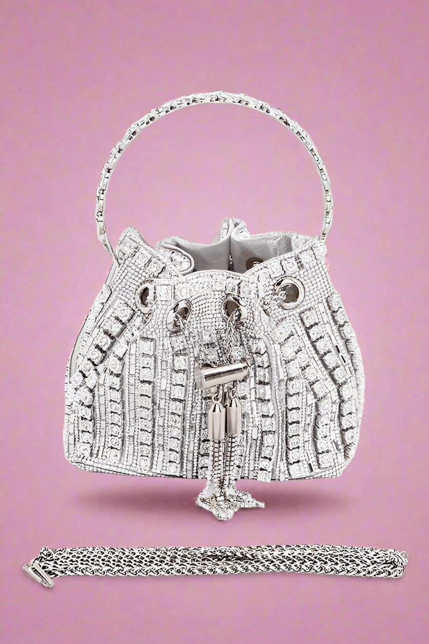 QUEEN Poker Rhinestone Box Clutch - Robbi & Angel