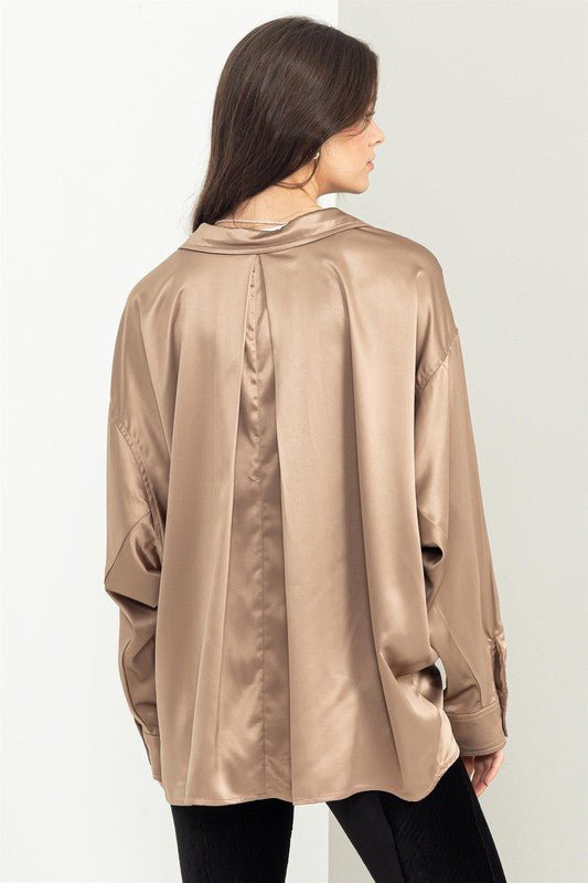 Completely Charmed Oversized Satin shirt - Robbi & Angel