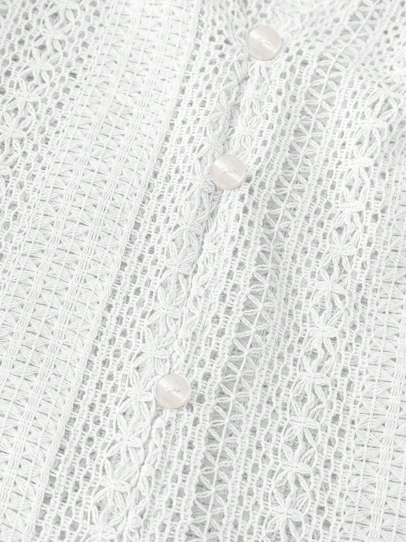 Crochet Notched Button - Front Shirt - Robbi & Angel