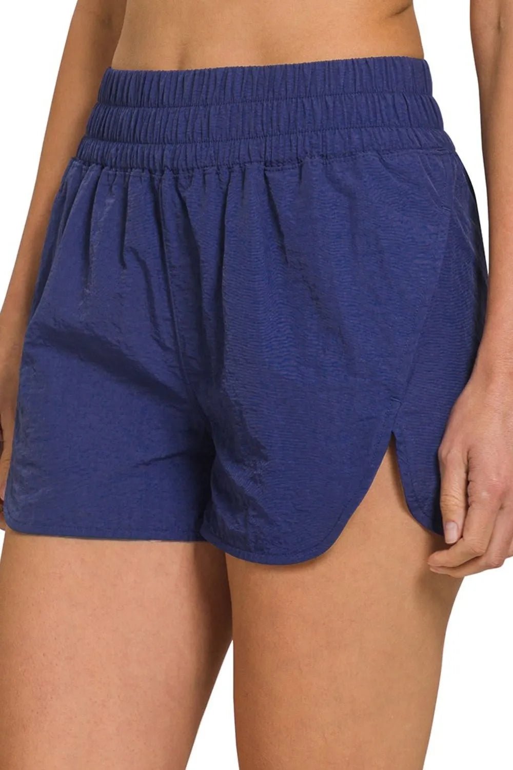 Windbreaker Smocked Waistband Running Shorts - Robbi & Angel