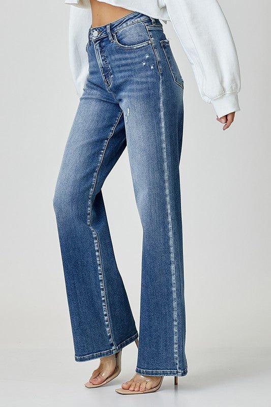 RISEN High Waist Jeans with Pockets - Robbi & Angel