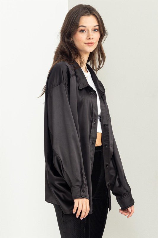 Completely Charmed Oversized Satin shirt - Robbi & Angel
