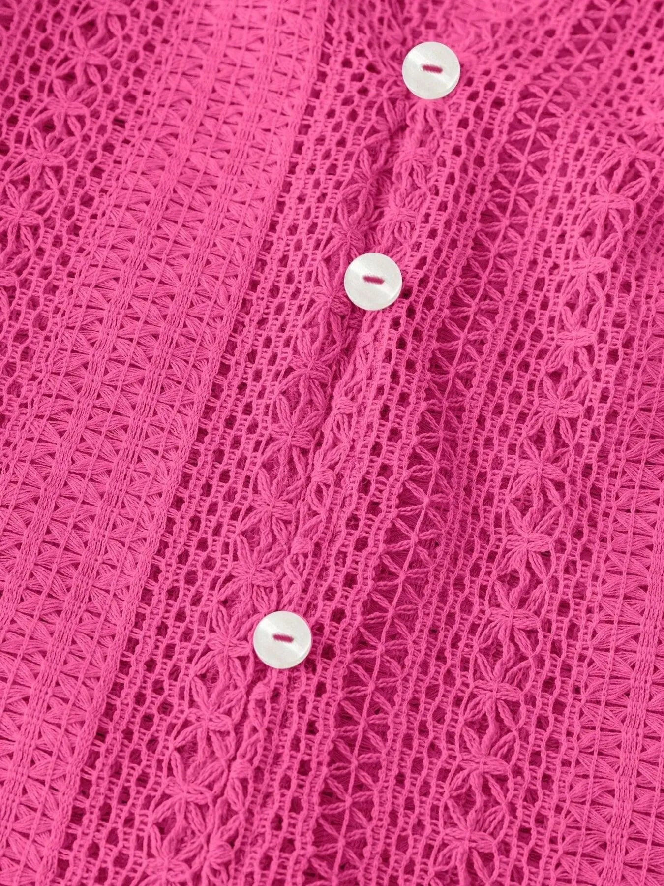 Crochet Notched Button - Front Shirt - Robbi & Angel