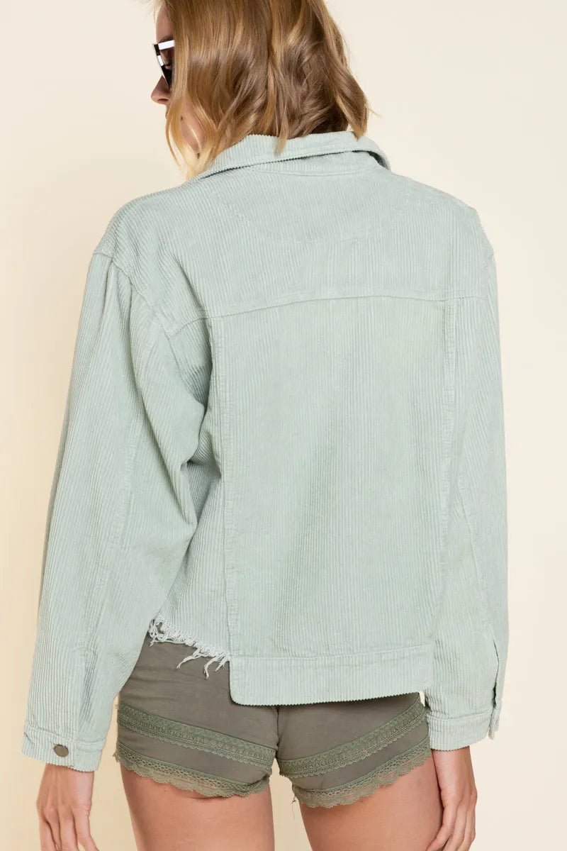 POL Button Down Corduroy Trucker Jacket - Robbi & Angel