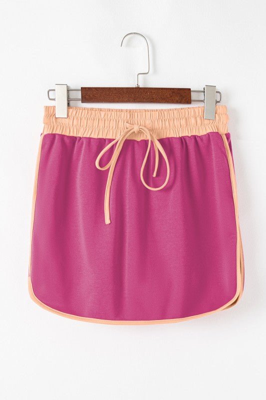 Colorblock Long Sleeve Top and Skort Set - Robbi & Angel