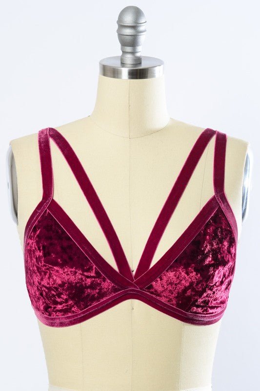 Crushed Velvet Bralette - Robbi & Angel