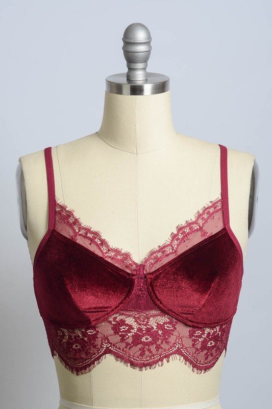 Velvet and Lace Half Cami - Robbi & Angel