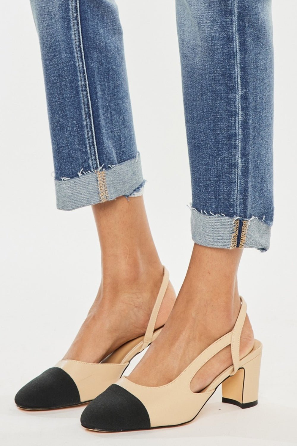 Kancan High Rise Cuffed Straight Jeans - Robbi & Angel