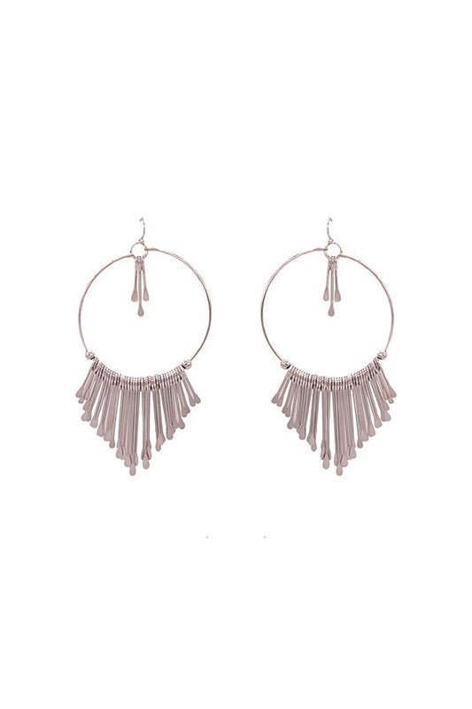 BOHEMIAN TASSEL HOOP EARRING