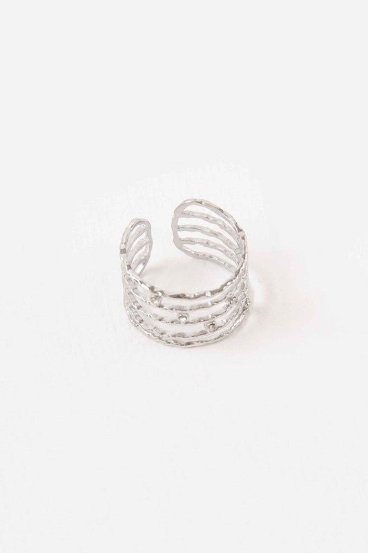 Twig Adjustable Ring | Silver - Robbi & Angel