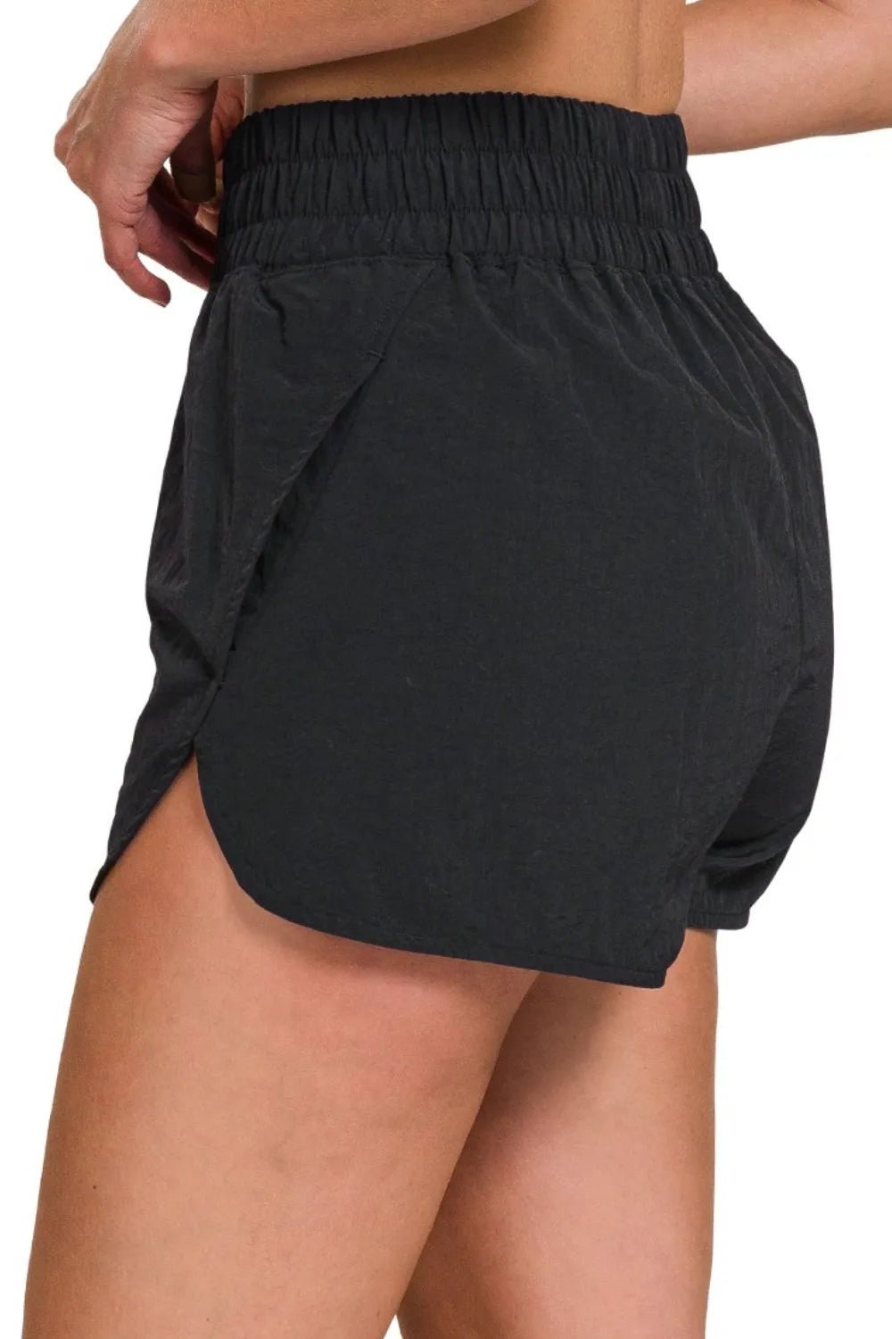 Windbreaker Smocked Waistband Running Shorts - Robbi & Angel