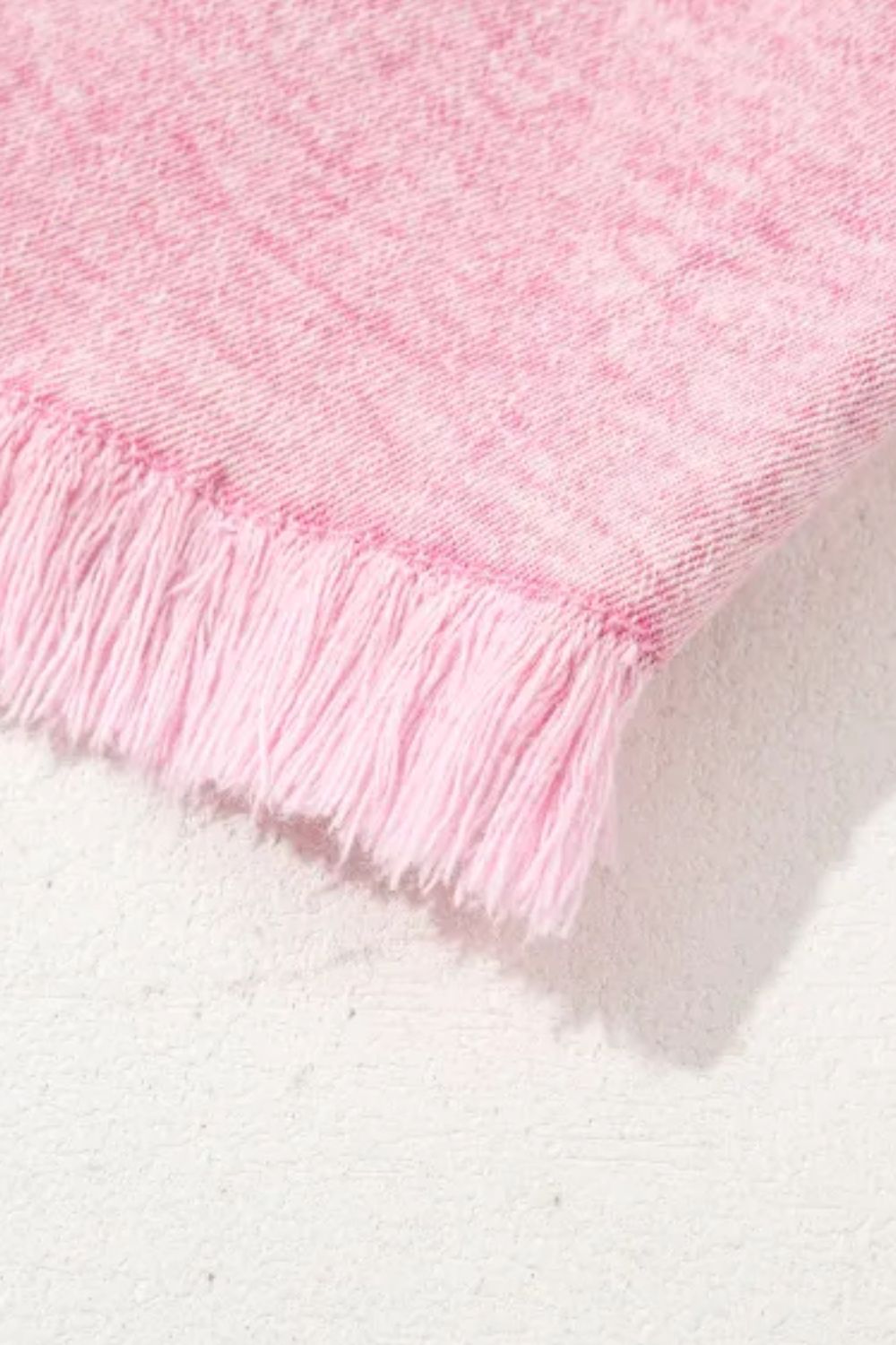 Washed Wide Smocked Waistband Frayed Denim Shorts - Robbi & Angel