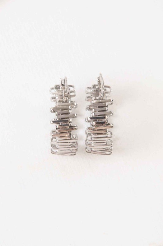 Teeter Totter Hoop Earrings | Silver - Robbi & Angel