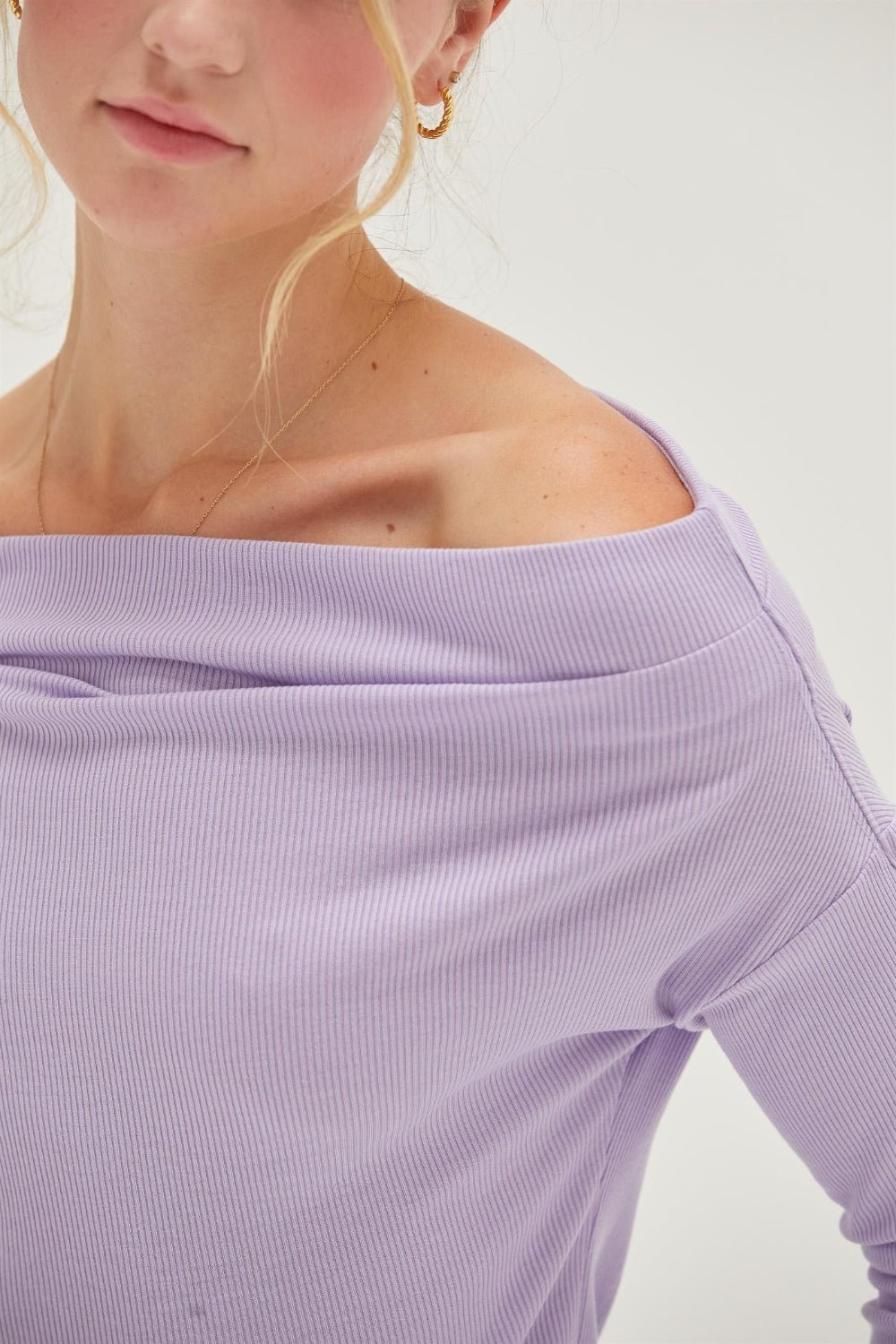 HYFVE Off Shoulder Ribbed Knit Top - Robbi & Angel