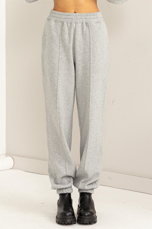 Cute Take High - Waisted Pintuck Sweatpants - Robbi & Angel