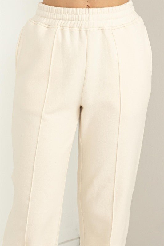 Cute Take High - Waisted Pintuck Sweatpants - Robbi & Angel