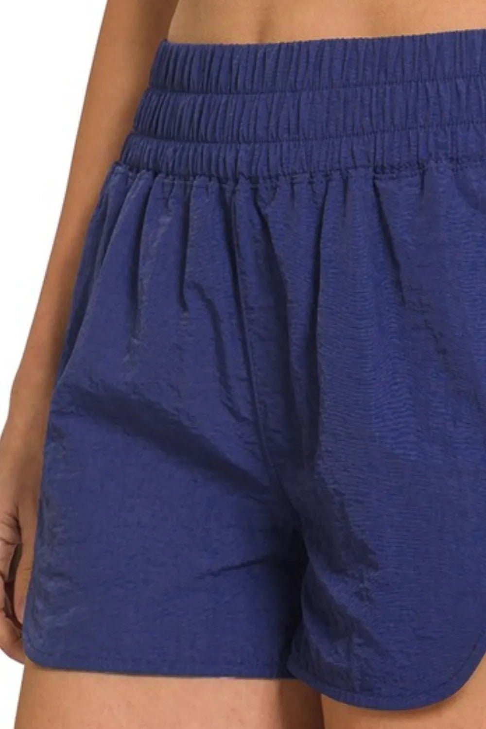 Windbreaker Smocked Waistband Running Shorts - Robbi & Angel