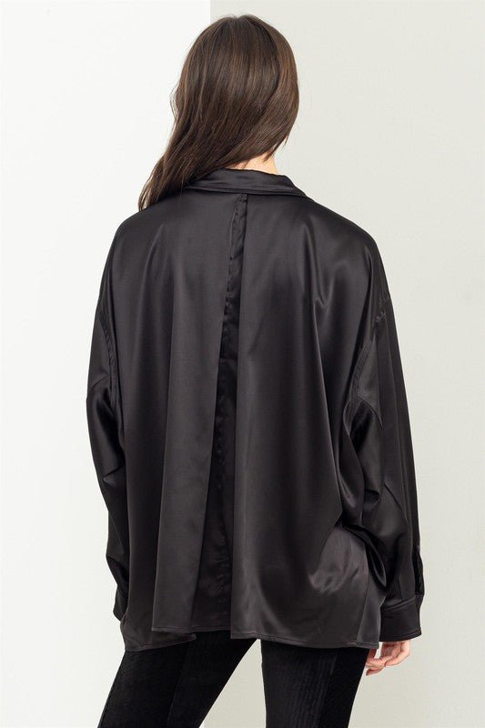 Completely Charmed Oversized Satin shirt - Robbi & Angel