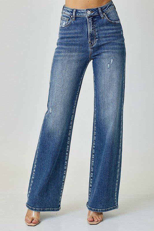 RISEN High Waist Jeans with Pockets - Robbi & Angel