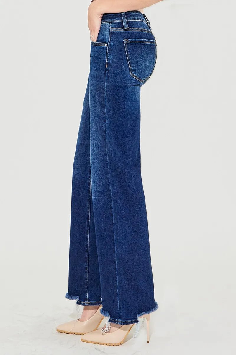 RISEN Full Size Low Rise Wide Leg Jeans Plus Size - Robbi & Angel