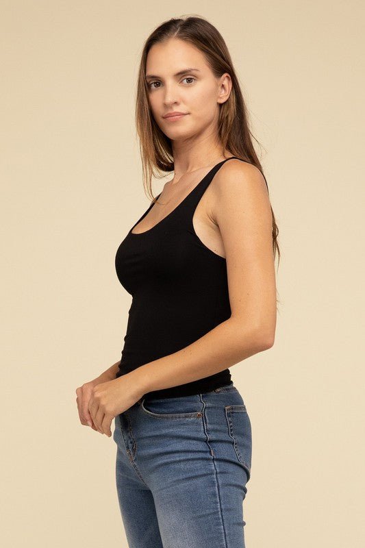 Double Layer Round Neck Tank Top - Robbi & Angel