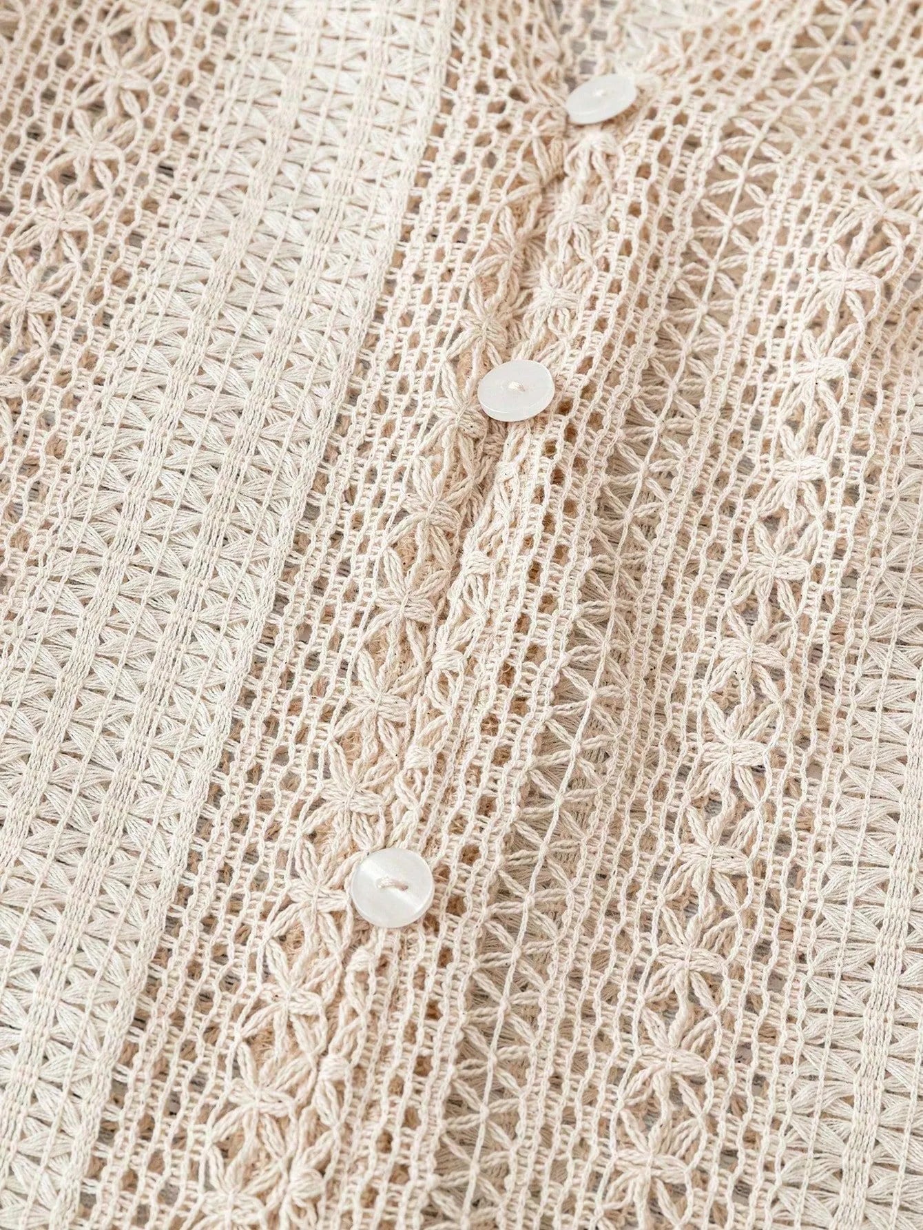 Crochet Notched Button - Front Shirt - Robbi & Angel