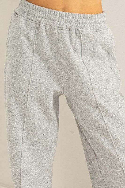 Cute Take High - Waisted Pintuck Sweatpants - Robbi & Angel
