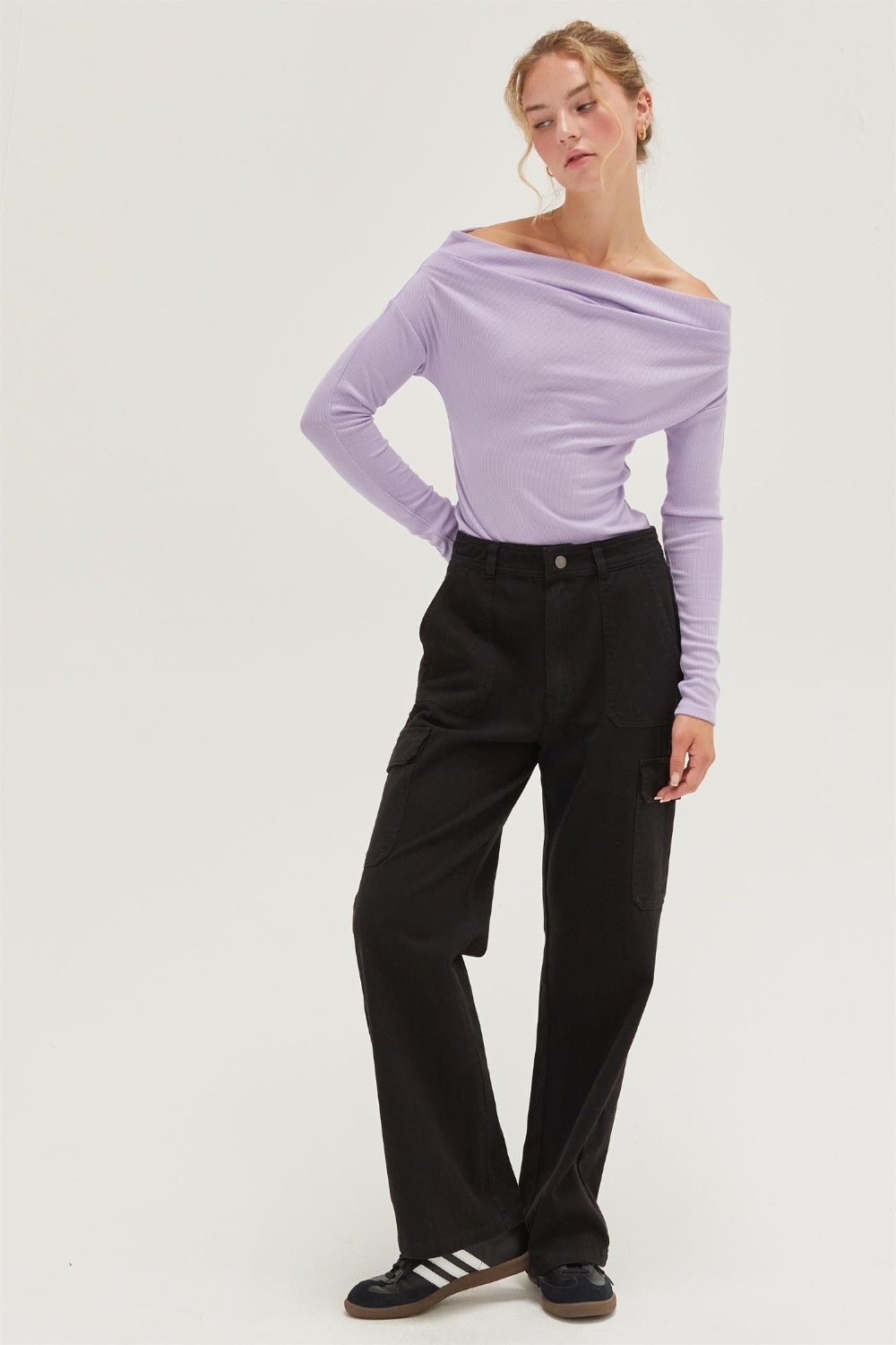 HYFVE Off Shoulder Ribbed Knit Top - Robbi & Angel