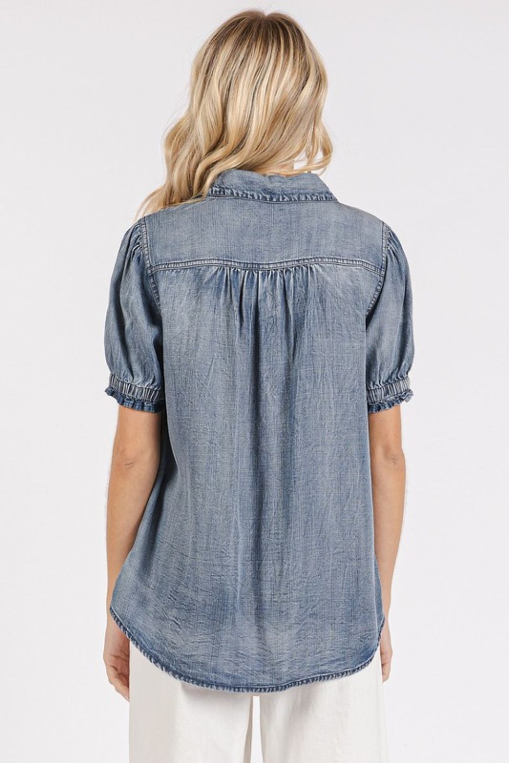 Mittoshop Collared Neck Puff Sleeve Shirt - Robbi & Angel