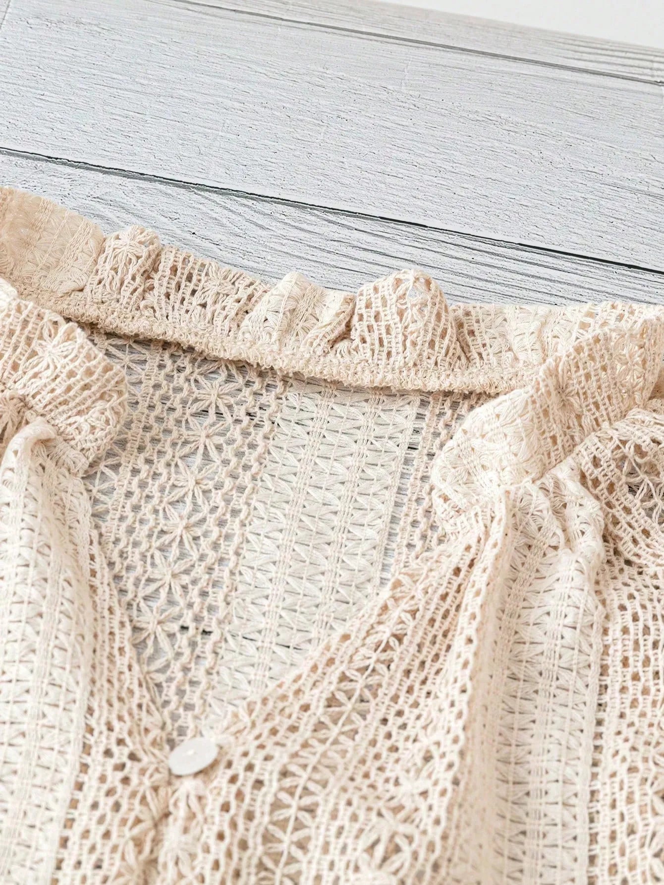 Crochet Notched Button - Front Shirt - Robbi & Angel
