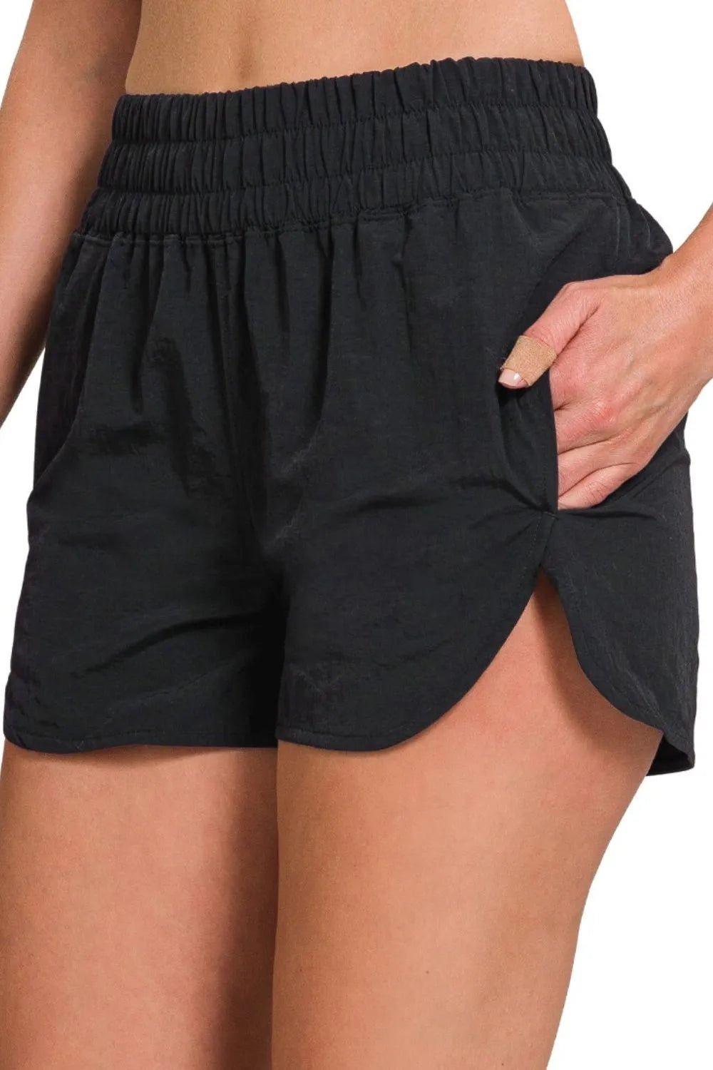 Windbreaker Smocked Waistband Running Shorts - Robbi & Angel