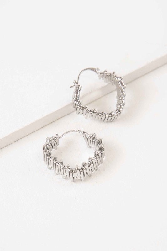 Teeter Totter Hoop Earrings | Silver - Robbi & Angel