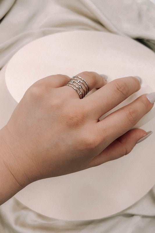 Twig Adjustable Ring | Silver - Robbi & Angel