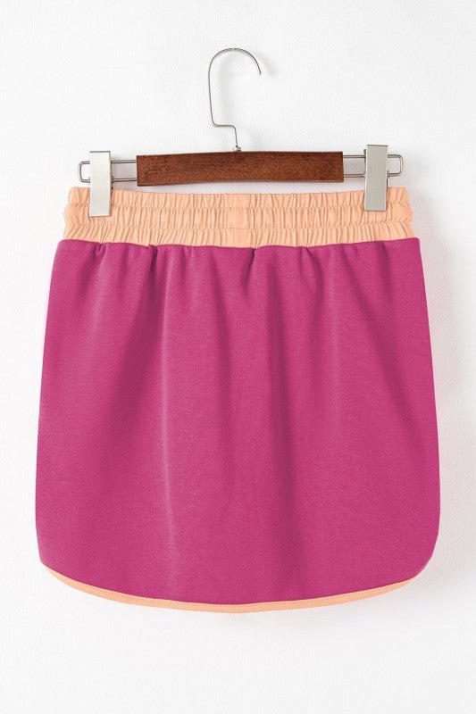 Colorblock Long Sleeve Top and Skort Set - Robbi & Angel
