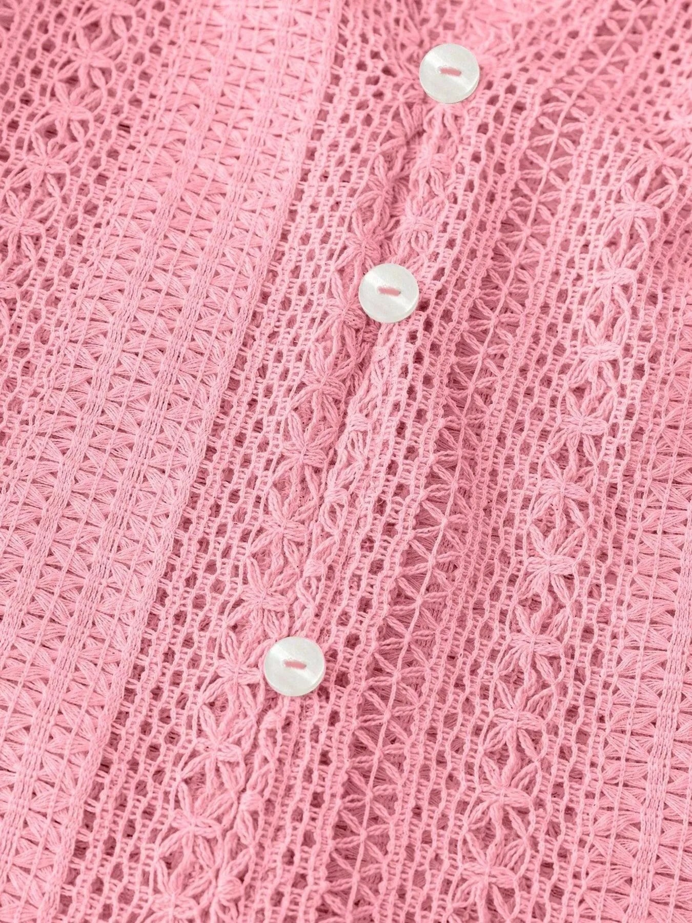 Crochet Notched Button - Front Shirt - Robbi & Angel