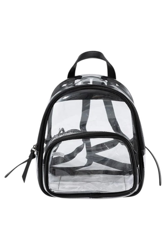 black clear mini backpack Clear Game Day Mini Backpack Stadium Approve| Robbi & Angel