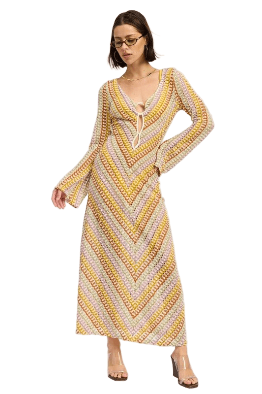 knee length dresses for ladies Lena Maxi Crochet Dress main image 1