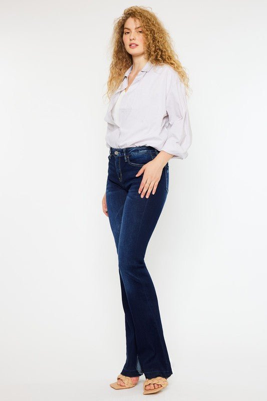 Mid Rise Hem Detail Flare - Robbi & Angel
