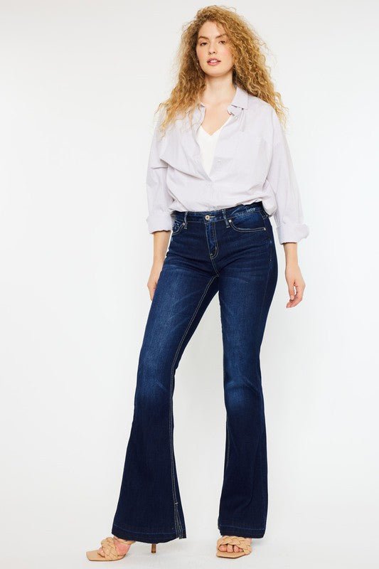 Mid Rise Hem Detail Flare - Robbi & Angel