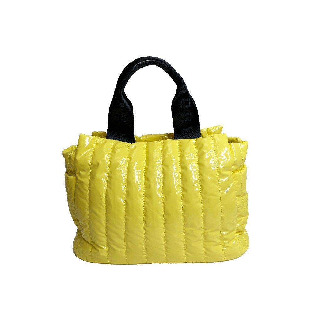 Rosie Quilted Tote w/Black Resin Chain & 2" Adjustable Solid - Robbi & Angel