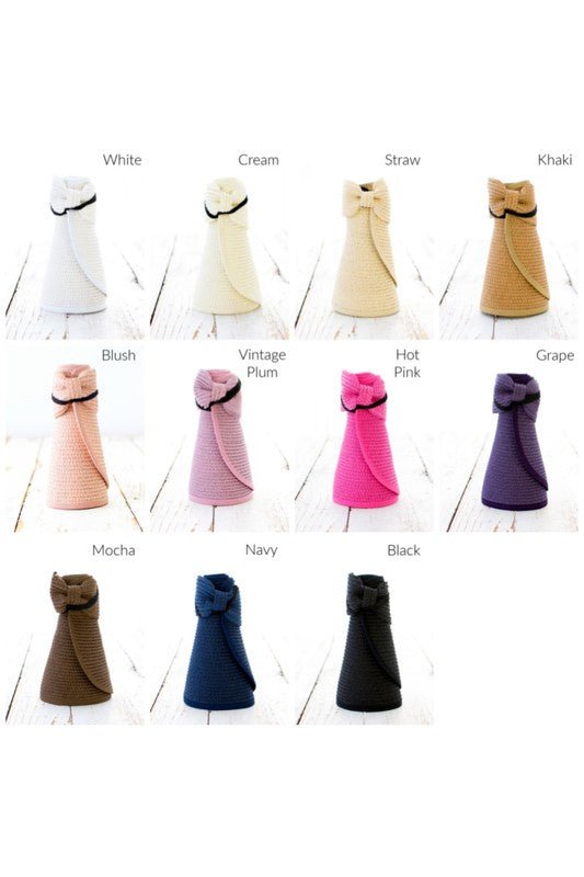 Foldable Wide Brim Bow Visor - Robbi & Angel