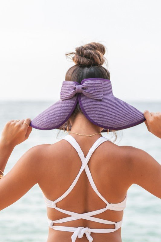 Foldable Wide Brim Bow Visor - Robbi & Angel