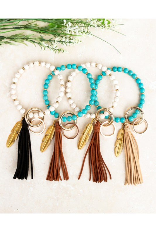 Boho Stone Key Ring Bracelet - Robbi & Angel