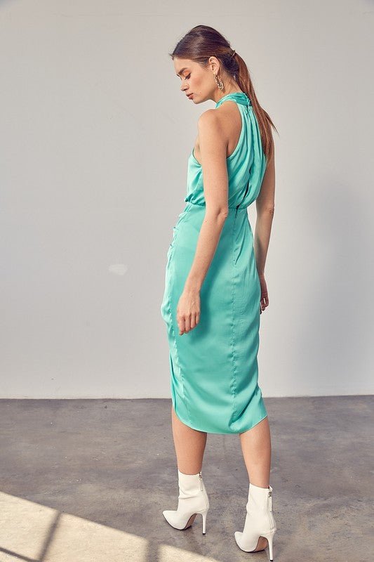 Wrap Cross Neck Dress - Robbi & Angel