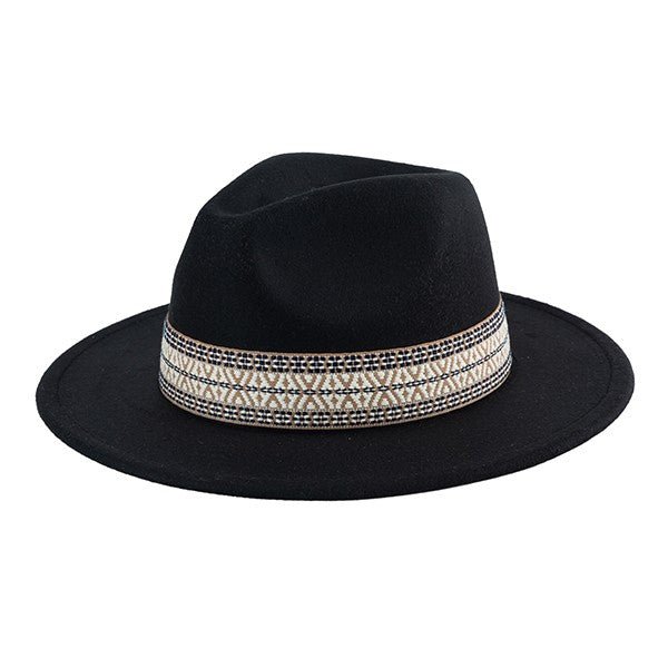 BOHO EMBROIDERED FEDORA HAT - Robbi & Angel
