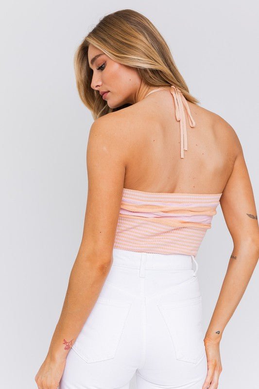 Halter Neck Sweater Crop Top - Robbi & Angel