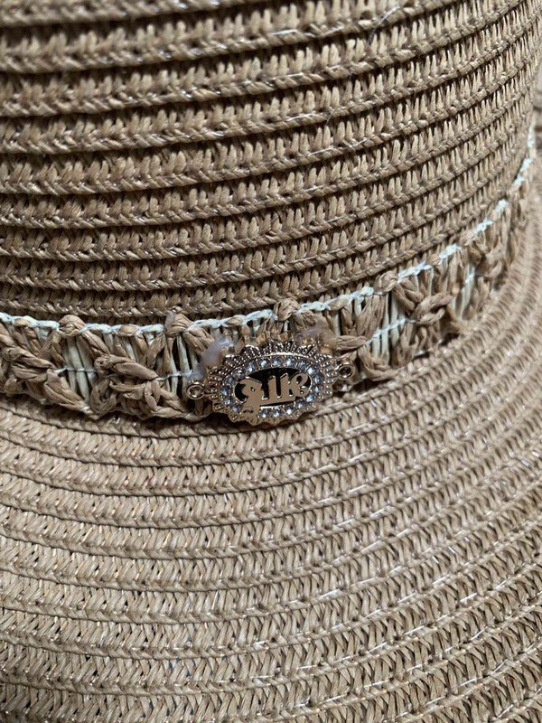 SUMMER EMBROIDERED STRAW HAT - Robbi & Angel